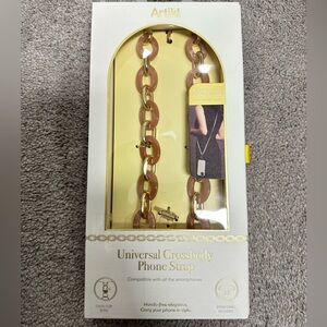 Marble Peach Universal Crossbody Phone Strap